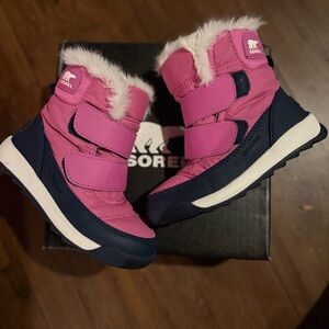 Sorel Pink and Navy Winter Boots